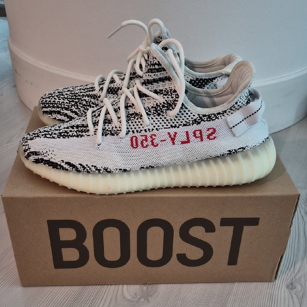 Adidas Yeezy Boost 350 V2 Zebra CP9654 White Black Red